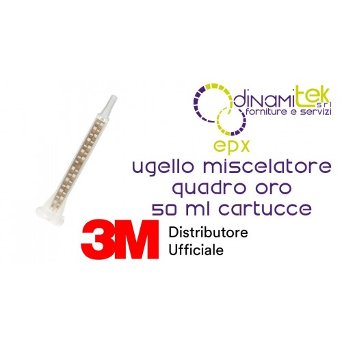 3M SCOTCH-WELD EPX UGELLO DI MISCELAZIONE QUADRATO ORO 50 ML CARTUCCE Dinamitek 1