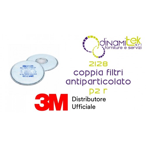 3M 2128 COPPIA FILTRI ANTIPARTICOLATO P2 R Dinamitek 1