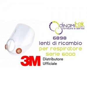 3M 6898 GRUPPO LENTI DI RICAMBIO PER RESPIRATORE RIUTILIZZABILE PER MASCHERA A PIENO FACCIALE RIUTILIZZABILE SERIE 6000 Dinamitek 1