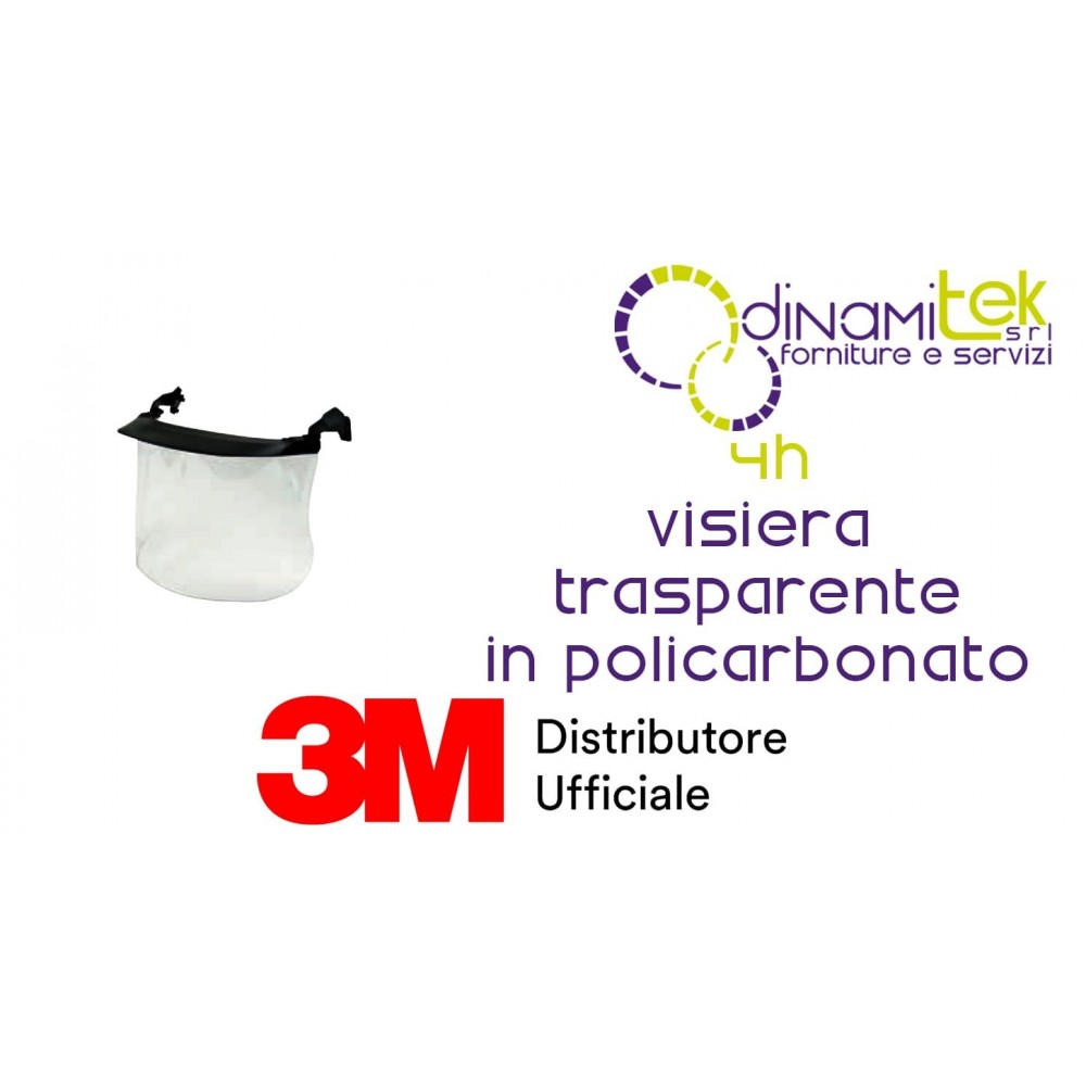 3M 4H VISIERA DI RICAMBIO TRASPARENTE IN POLICARBONATO Dinamitek 1