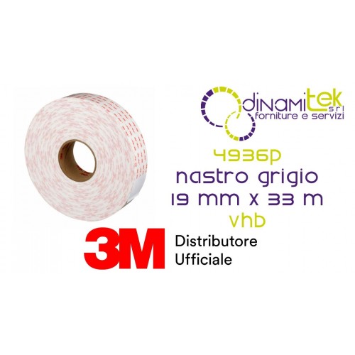 3M 4591 4936P NASTRO GRIGIO 19 MM X 33 M 0.6 MM VHB Dinamitek 1
