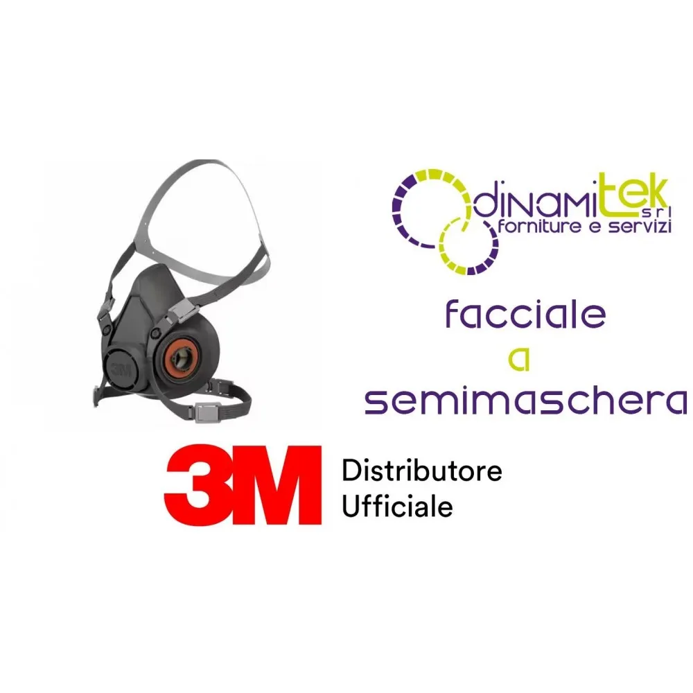 6200 RESPIRATORE A SEMIMASCHERA RIUTILIZZABILE TG M 3M Dinamitek 1