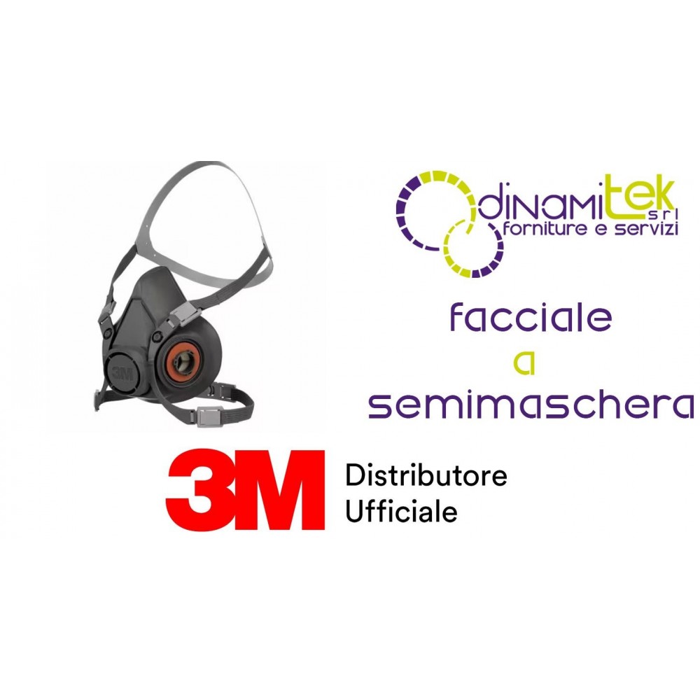 6300 RESPIRATORE A SEMIMASCHERA RIUTILIZZABILE TG L 3M Dinamitek 1