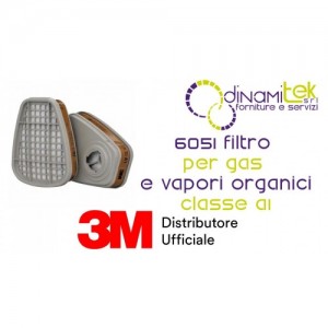 6051 COPPIA FILTRI PER GAS E VAPORI ORGANICI CLASSE A1 3M Dinamitek 1