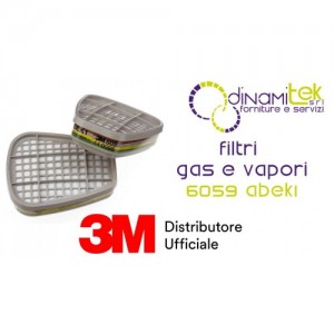 6059 COPPIA FILTRI UNIVERSALE CLASSE ABEK1 3M Dinamitek 1