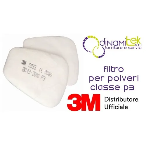 5935 COPPIA FILTRI PER POLVERI CLASSE P3 3M Dinamitek 1