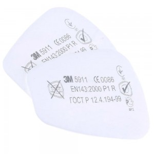 3M 5911 COPPIA FILTRI ANTIPARTICOLATI PER POLVERI CLASSE P1 R Dinamitek 2