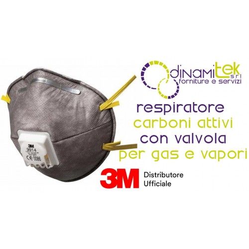 9914 RESPIRATORE FACCIALE FILTRANTE CLASSE FFP1 NR D CON VALVOLA 3M Dinamitek 1