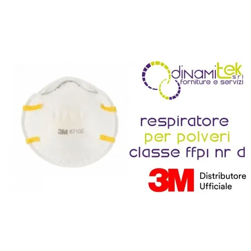8710E RESPIRATORE FACCIALE FILTRANTE CLASSE FFP1 NR D 3M Dinamitek 1