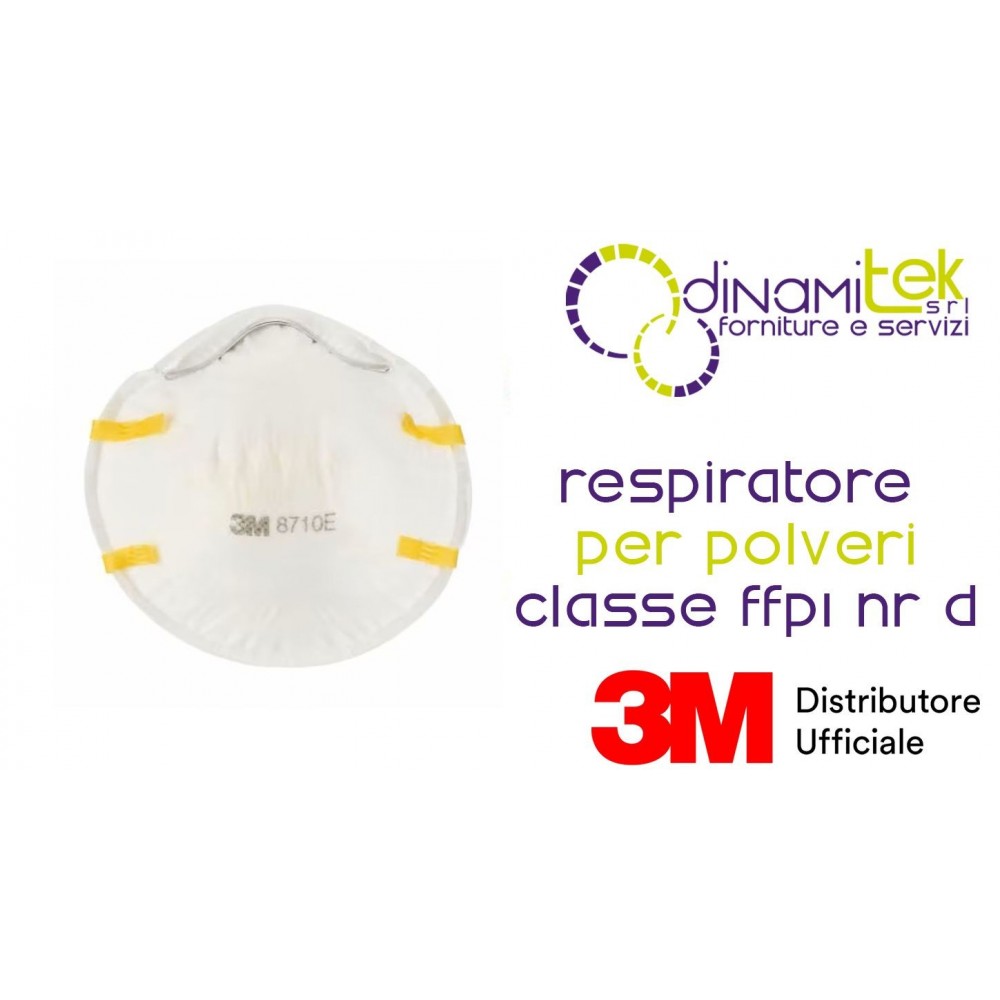 8710E RESPIRATORE FACCIALE FILTRANTE CLASSE FFP1 NR D 3M Dinamitek 1