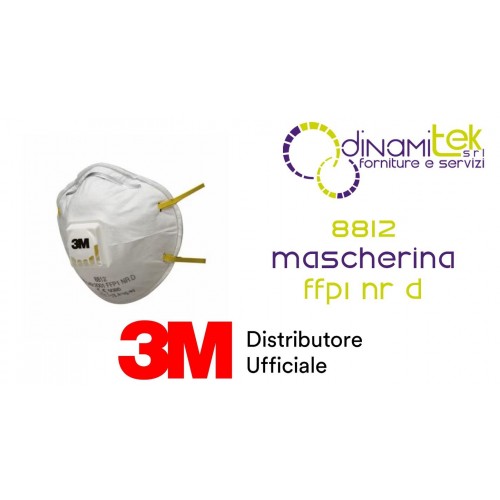 8812 RESPIRATORE FACCIALE FILTRANTE CLASSE FFP1 NR D CON VALVOLA 3M Dinamitek 1
