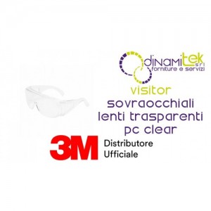 '3M SOVRAOCCHIALI DI PROTEZIONE VISITOR LENTI TRASPARENTI PC CLEAR 71448-00001M Dinamitek 1