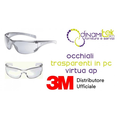 VIRTUA AP OCCHIALE DI PROTEZIONE LENTE TRASPARENTE 71512-00000M 3M Dinamitek 1