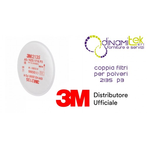 FILTRES à PARTICULES 2135 P3 R POUR MASQUES FACIAUX 3M SéRIE 6000, BOîTE DE 20 UNITéS