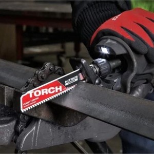 MILWAUKEE TCT TORCH NITRUS 150MM X 8 TPI LAME DEMOLIZIONE METALLO TORCH™ NITRUS CARBIDE™ DENTI IN CARBURO 5 PZ Dinamitek 3