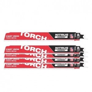 MILWAUKEE TCT TORCH NITRUS 230MM X 8 TPI LAME DEMOLIZIONE METALLO TORCH™ NITRUS CARBIDE™ DENTI IN CARBURO 5 PZ Dinamitek 2