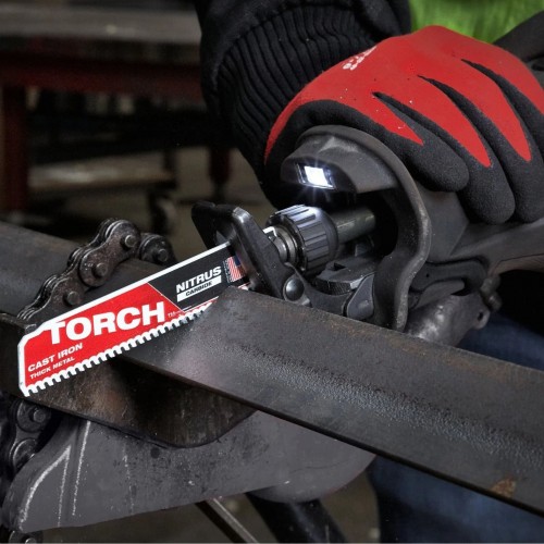 MILWAUKEE TCT TORCH NITRUS 230MM X 8 TPI LAME DEMOLIZIONE METALLO TORCH™ NITRUS CARBIDE™ DENTI IN CARBURO 5 PZ Dinamitek 3