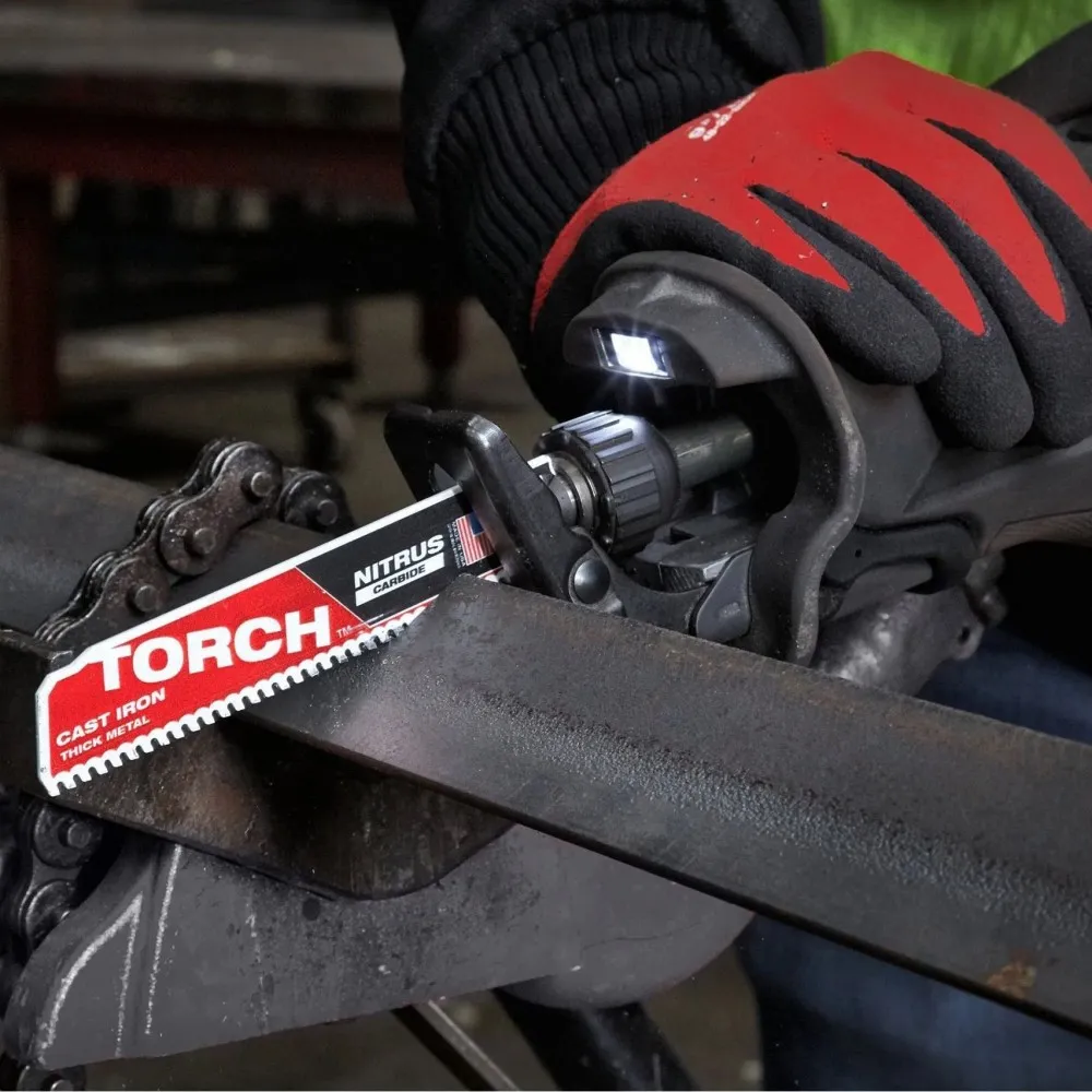 MILWAUKEE TCT TORCH NITRUS 230MM X 8 TPI LAME DEMOLIZIONE METALLO TORCH™ NITRUS CARBIDE™ DENTI IN CARBURO 5 PZ Dinamitek 3