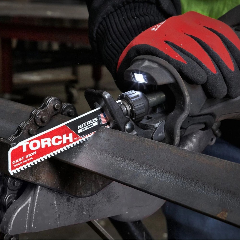 MILWAUKEE TCT TORCH NITRUS 230MM X 8 TPI LAME DEMOLIZIONE METALLO TORCH™ NITRUS CARBIDE™ DENTI IN CARBURO 5 PZ Dinamitek 3