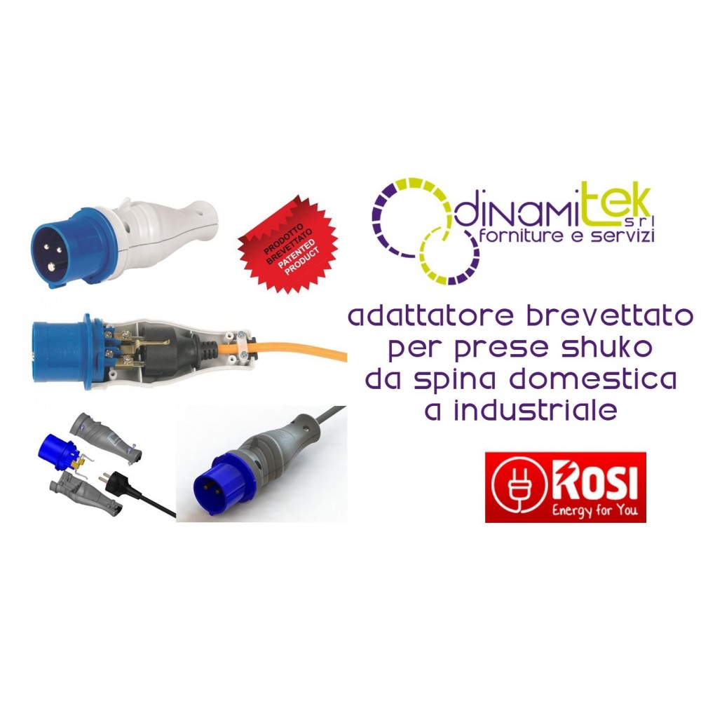 ADATTATORE BREVETTATO PER PRESE SHUKO-DA SPINA DOMESTICA A INDUSTRIALE DINAMITEK Dinamitek 1