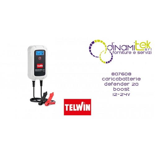 TELWIN 807608 CARICABATTERIE DEFENDER 20 BOOST 12-24V Dinamitek 1