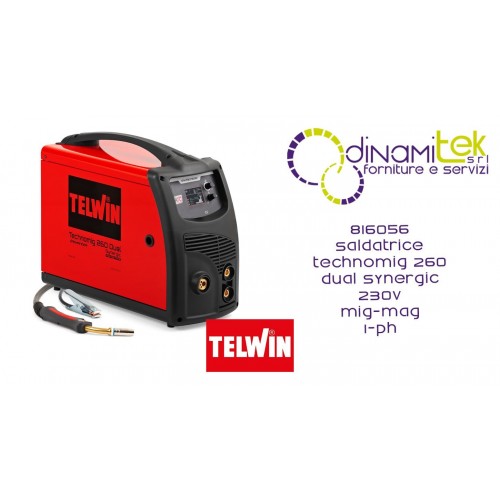 816056 POSTE À SOUDER MIG-MAG MONOPHASÉ TECHNOMIG 260 DUAL SYNERGIC 230 V TELWIN