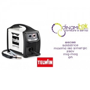 TELWIN 816086 SALDATRICE MAXIMA 190 SYNERGIC 230V MIG-MAG 1PH Dinamitek 1