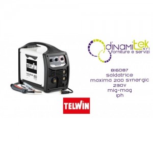 TELWIN 816087 SALDATRICE MAXIMA 200 SYNERGIC 230V MIG-MAG 1PH Dinamitek 1