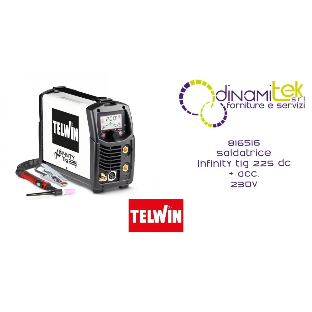 TELWIN 816516 SALDATRICE INFINITY TIG 225 DC + ACC. 230V Dinamitek 1