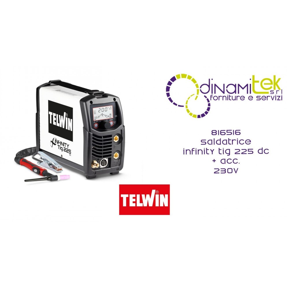 TELWIN 816516 SALDATRICE INFINITY TIG 225 DC + ACC. 230V Dinamitek 1
