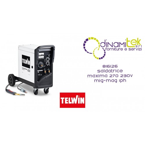 TELWIN 816126 SALDATRICE MAXIMA 270 230V MIG-MAG 1PH Dinamitek 1