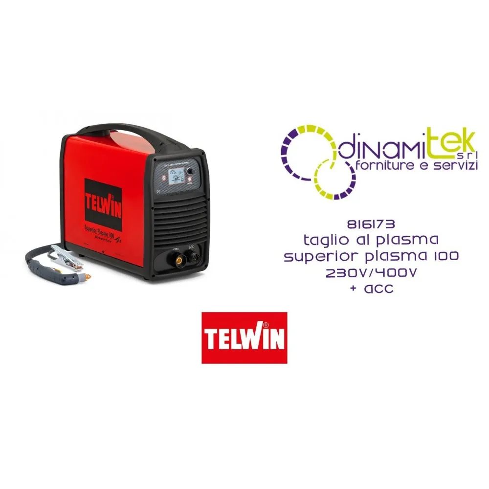 TELWIN 816173 TAGLIO AL PLASMA SUPERIOR PLASMA 100 230V/400V + ACC. Dinamitek 1