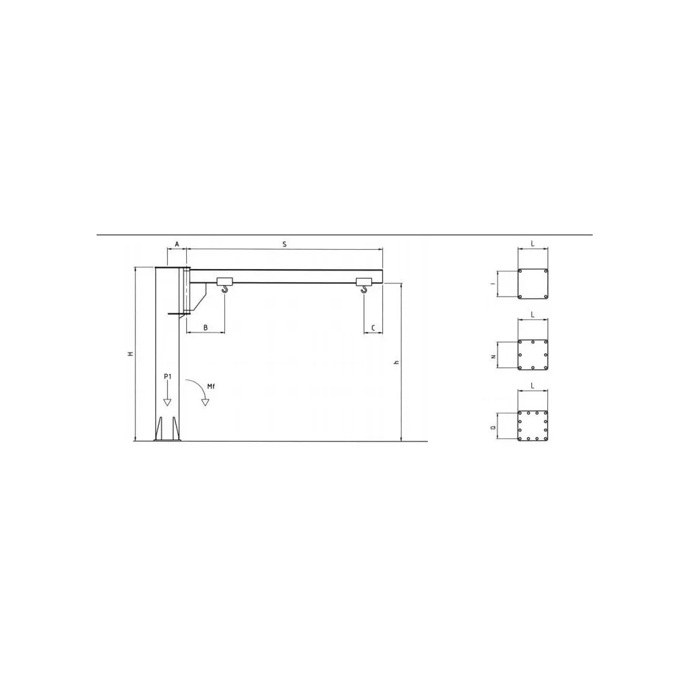 JIB KRAN SPALTE CANTILEVER-HIGH-5 M.S.CARLO SAPORITI Dinamitek 2
