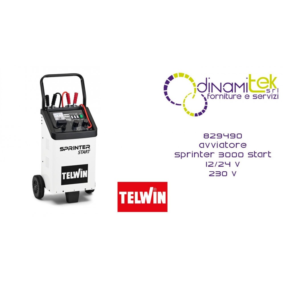 TELWIN 829490 AVVIATORE SPRINTER 3000 START 12/24 V 230 V Dinamitek 1