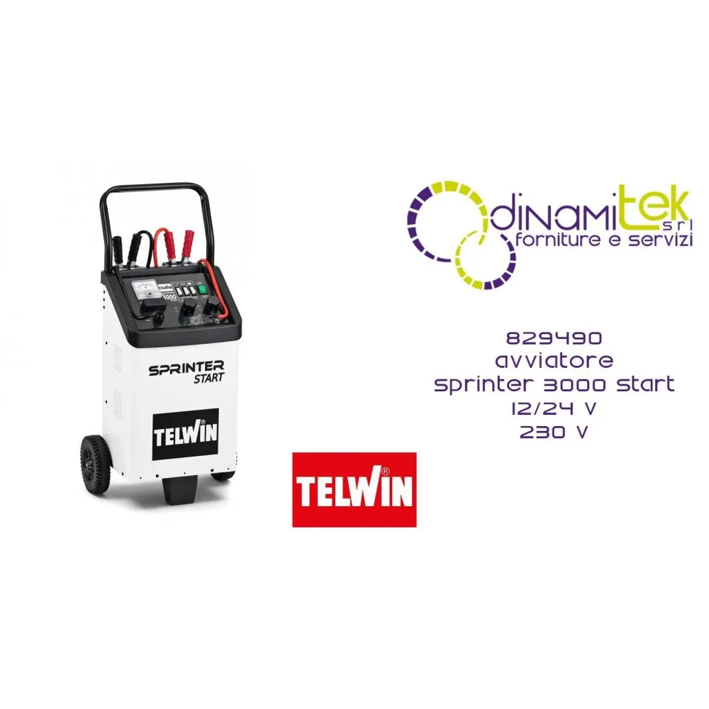 TELWIN 829490 AVVIATORE SPRINTER 3000 START 12/24 V 230 V Dinamitek 1