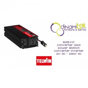 TELWIN 829447 CONVERTER 1000 POWER STATION CONVERTER INVERTER 12V DC - 230V AC Dinamitek 1