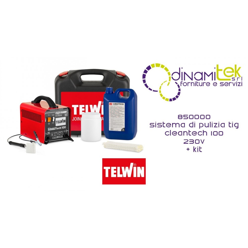 TELWIN 850000 SISTEMA DI PULIZIA TIG CLEANTECH 100 230V + KIT Dinamitek 1