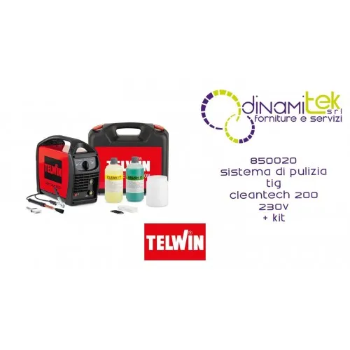TELWIN 850020 SISTEMA DI PULIZIA TIG CLEANTECH 200 230V + KIT Dinamitek 1