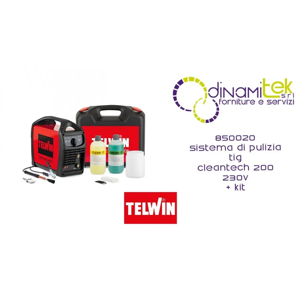TELWIN 850020 SISTEMA DI PULIZIA TIG CLEANTECH 200 230V + KIT Dinamitek 1