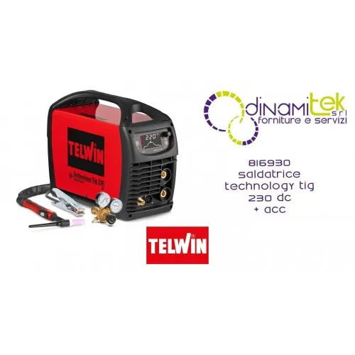TELWIN 816930 SALDATRICE TECHNOLOGY TIG 230 DC+ ACC Dinamitek 1