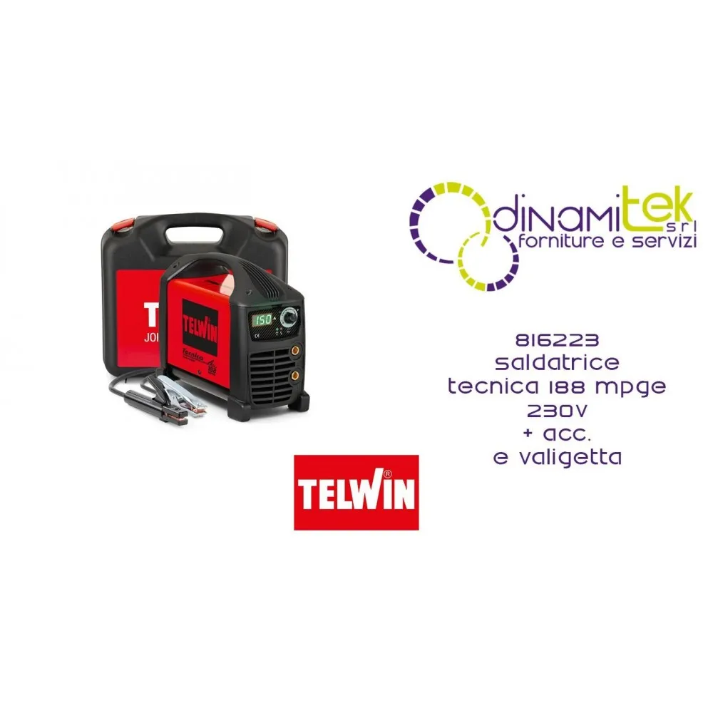 TELWIN 816223 SALDATRICE TECNICA 188 MPGE 230V ACC. CON VALIGETTA DI PLASTICA Dinamitek 1