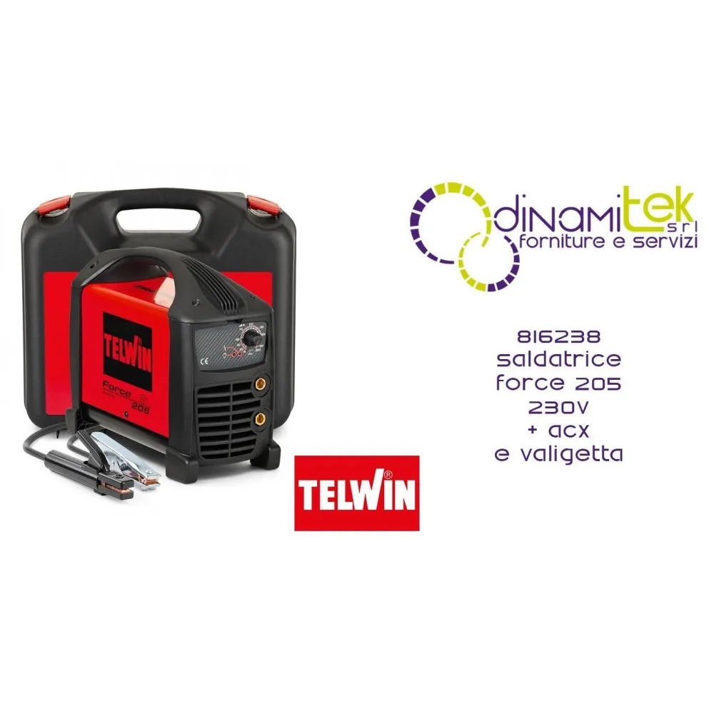 TELWIN 816238 SALDATRICE FORCE 205 230V ACX VALIGETTA PLASTICA Dinamitek 1