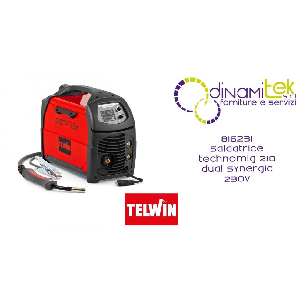 TELWIN 816231 SALDATRICE TECHNOMIG 210 DUAL SYNERGIC 230V Dinamitek 1