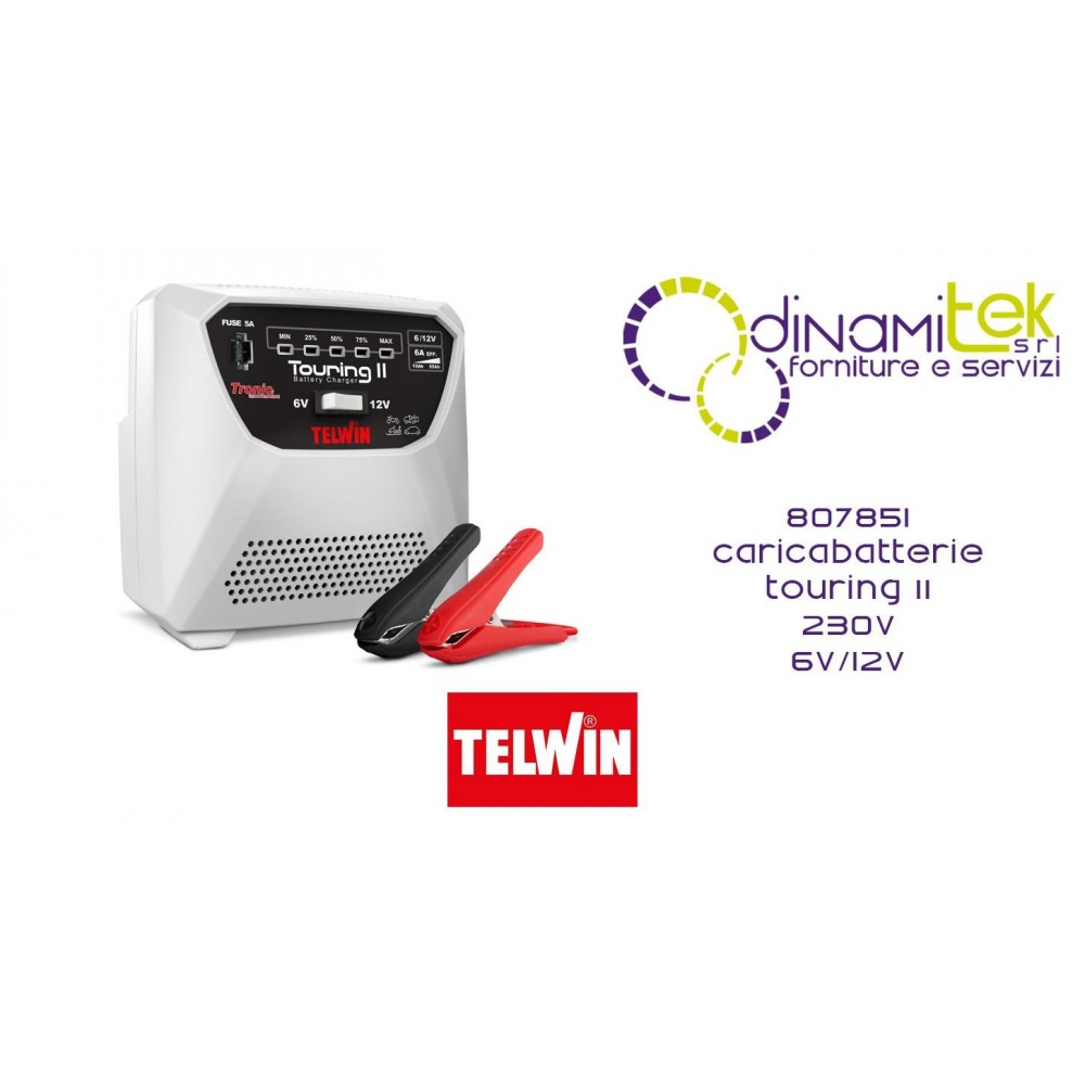 TELWIN 807851 CARICABATTERIE TOURING 11 230V 6V/12V Dinamitek 1