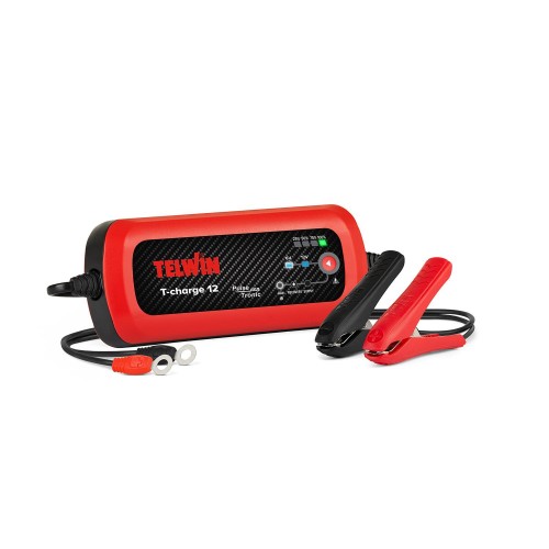 TELWIN 807849 CARICABATTERIE T-CHARGE 12 CON 3 TENSIONI DI RICARICA Dinamitek 2