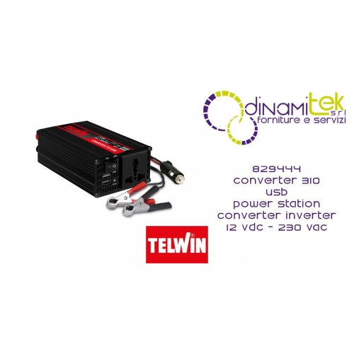 829444 WECHSELRICHTER 310 12 V DC - 230 V AC USB TELWIN