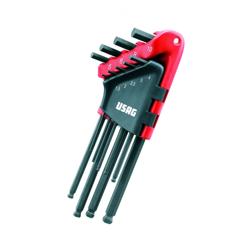  U02800084 280 LTS/S9 SERIE DI 9 CHIAVI USAG MASCHIO ESAGONALE LUNGHE TESTA SFERICA Dinamitek 2