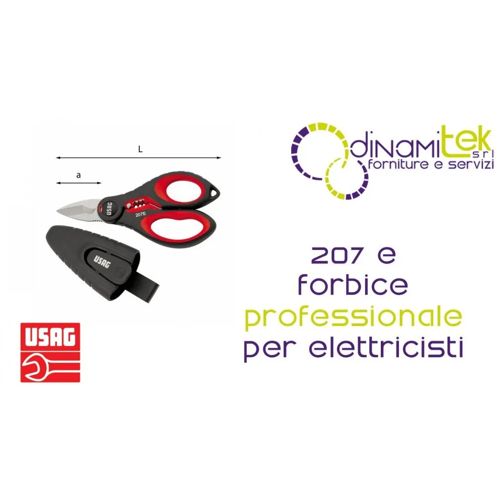 U02070006 207 E FORBICE USAG PROFESSIONALE PER ELETTRICISTI Dinamitek 1