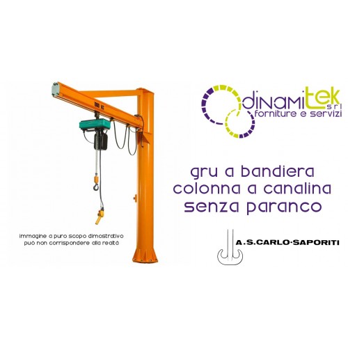 GRU A BANDIERA A COLONNA IN CANALINA ALTA 4 m A.S.CARLO SAPORITI Dinamitek 1