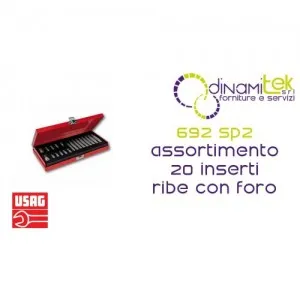 U06920031 692 SP2 ASSORTIMENTO 20 INSERTI RIBE CON FORO USAG Dinamitek 1
